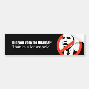 Anti-Obama-Autoaufkleber - wählten Sie für Obama Autoaufkleber