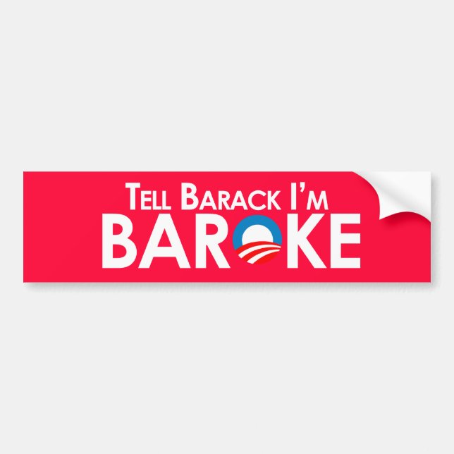 Anti-Obama - Baroke Autoaufkleber (Vorne)