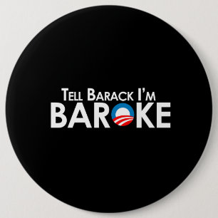 Anti-Obama - Baroke Autoaufkleber Button