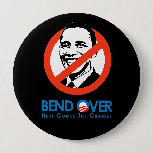 Anti-Obama - Beifall für den Wandel Button (Vorderseite)