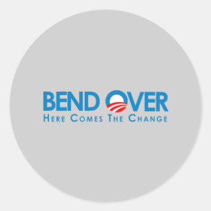 Anti-Obama - Beifall für den Wandel Runder Aufkleber