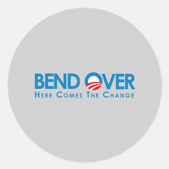 Anti-Obama - Beifall für den Wandel Runder Aufkleber (Vorderseite)