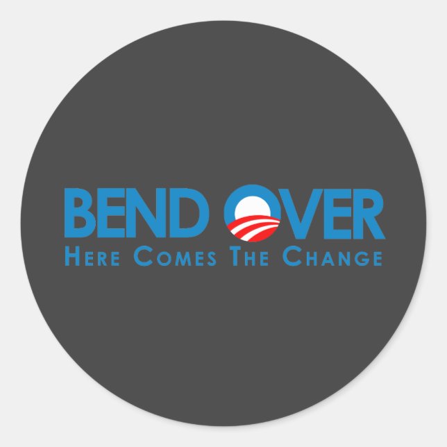 Anti-Obama - Beifall für den Wandel Runder Aufkleber (Vorderseite)