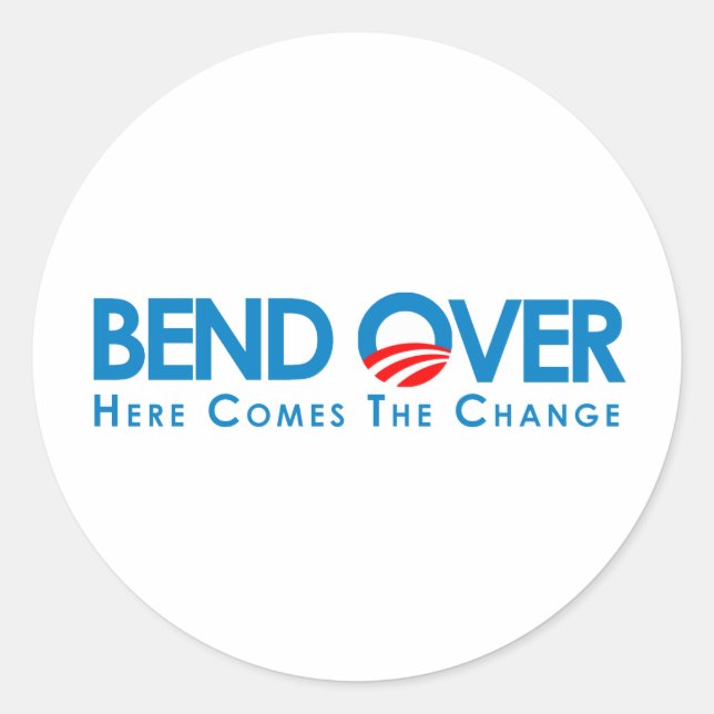 Anti-Obama - Beifall für den Wandel Runder Aufkleber (Vorderseite)