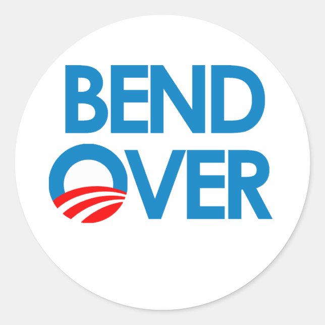 Anti-Obama - Beifall Runder Aufkleber (Vorderseite)