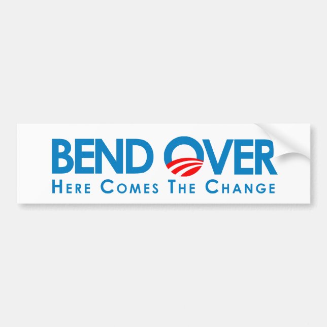 Anti-Obama - Biegung vorbei für Änderung Autoaufkleber (Vorne)