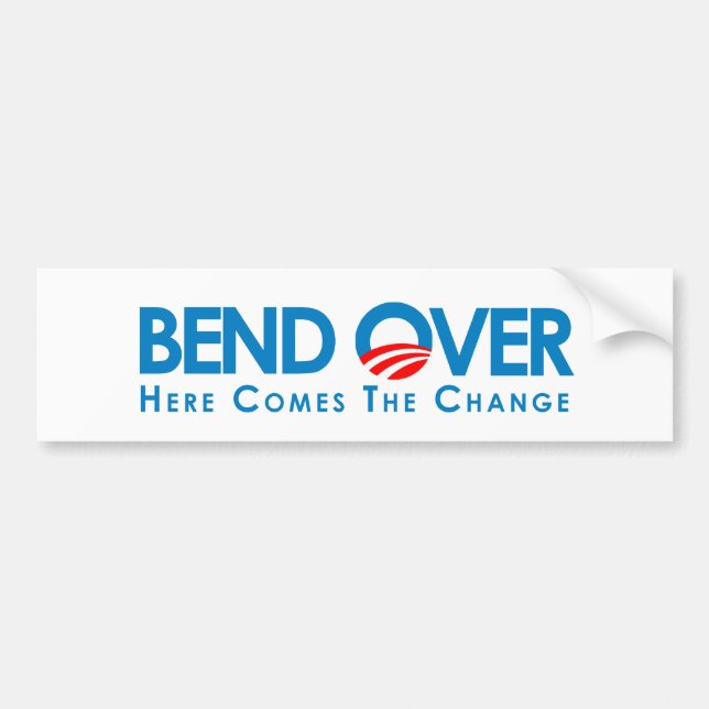 Anti-Obama - Biegung vorbei für Änderung Autoaufkleber (Vorne)