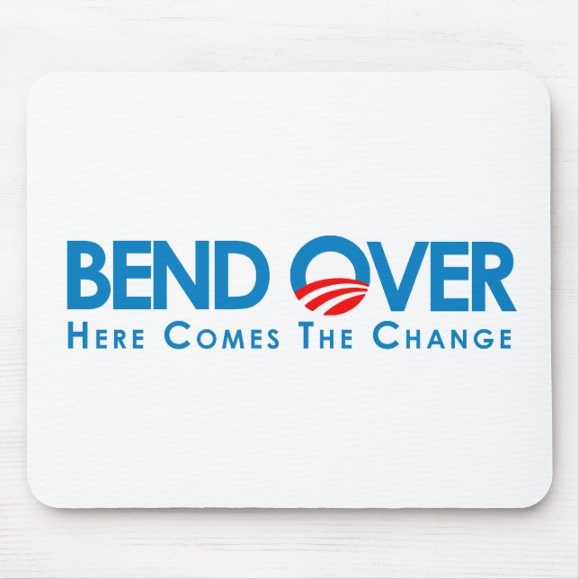 Anti-Obama - Biegung vorbei für Änderung Mousepad (Vorne)