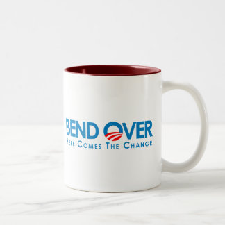 Anti-Obama - Biegung vorbei für Änderung Zweifarbige Tasse