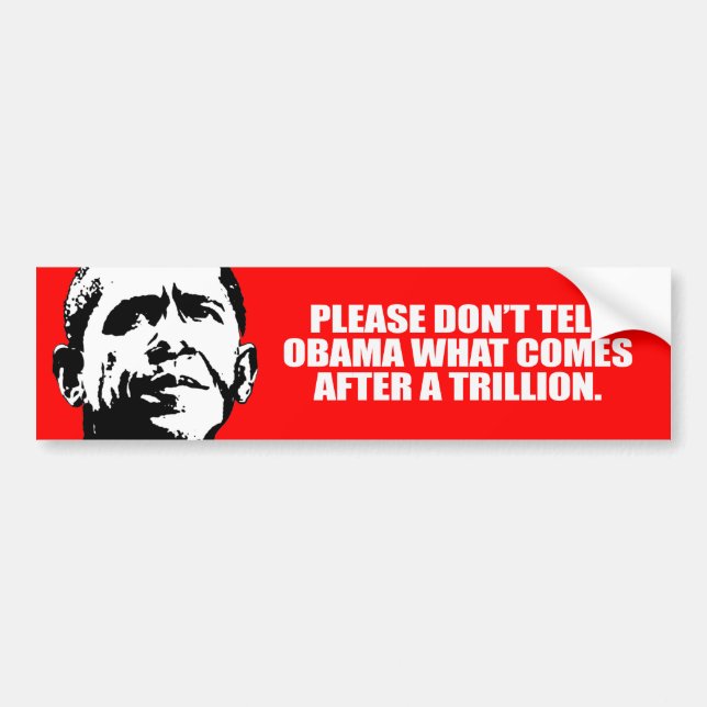 Anti-Obama - bitte sagen Sie Obama, was nicht af Autoaufkleber (Vorne)