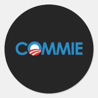 Anti-Obama - Commie Runder Aufkleber