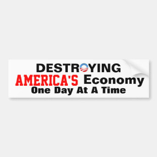 Anti-Obama, der Amerikas Wirtschaft zerstört Autoaufkleber