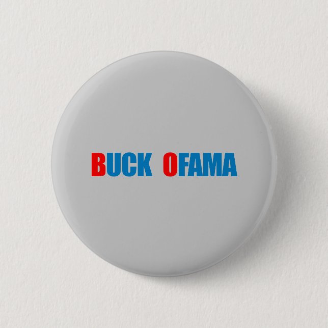 Anti-Obama - Dollar Ofama Blau Button (Vorderseite)