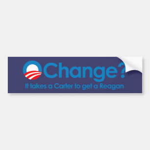 Anti-Obama - es nimmt ein Carter, um einen Reagan Autoaufkleber