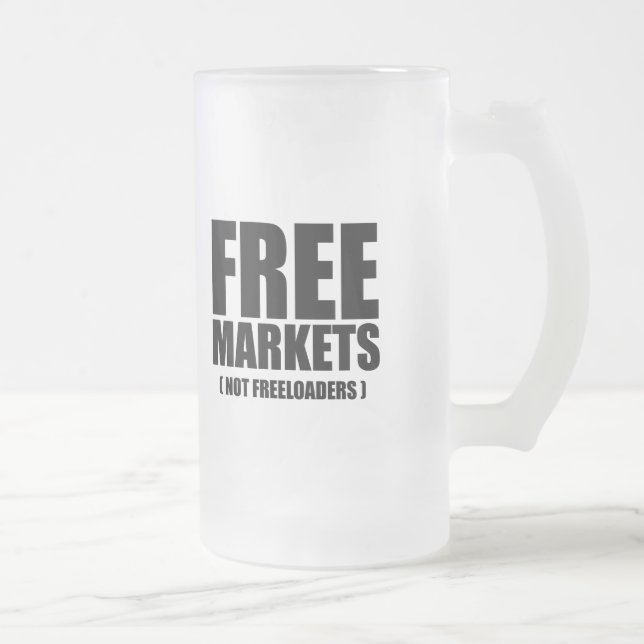 Anti-Obama - freie Märktenicht Freeloaders T - Mattglas Bierglas (Rechts)