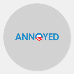 Anti-Obama - gestört Runder Aufkleber