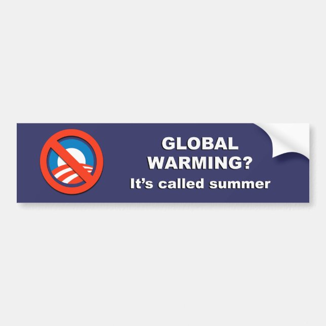 Anti-Obama - globale Erwärmung wird Sommer genannt Autoaufkleber (Vorne)