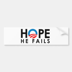 Anti-Obama - Hoffnung, die er versagt Autoaufkleber