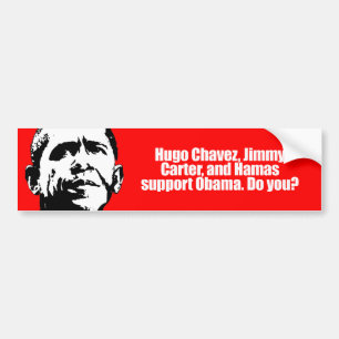 Anti-Obama- - Hugo- Chavez und Hamas-Unterstützun Autoaufkleber
