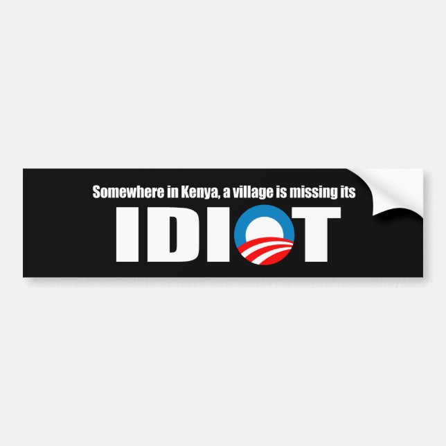 Anti-Obama - irgendwo in Kenia ist ein Dorf missi Autoaufkleber (Vorne)