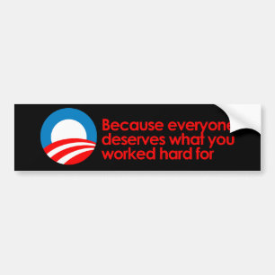 Anti-Obama - jeder verdient, was Sie schwer Autoaufkleber