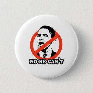 ANTI-OBAMA/KEIN KANN ER NICHT T - SHIRT BUTTON