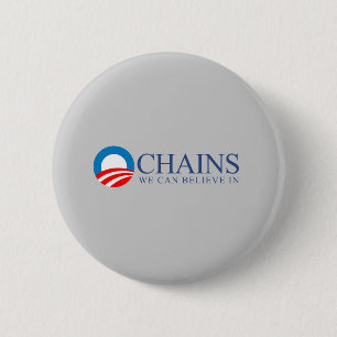 Anti-Obama - Ketten, die wir an Blau glauben Button