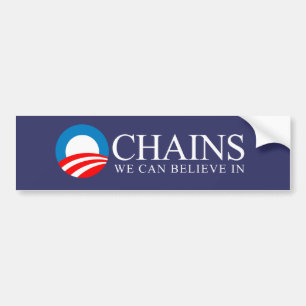 Anti-Obama - Ketten, die wir an Weiß glauben Autoaufkleber