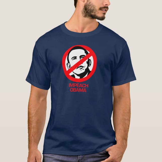 Anti-Obama - klagen Sie Obama an T-Shirt (Vorderseite)