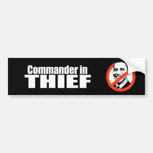 Anti-Obama - Kommandant in Dieb 2 Autoaufkleber
