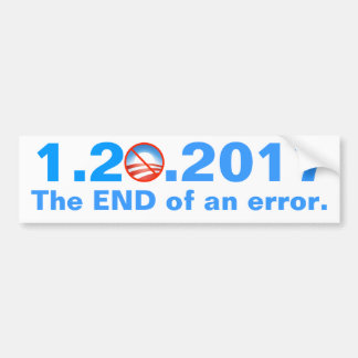 Anti-Obama - letzter Tag - das Ende eines Fehlers Autoaufkleber