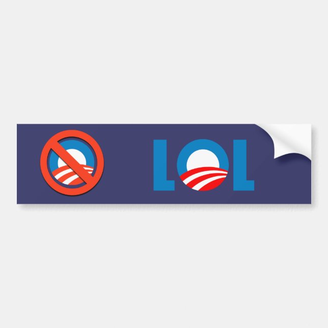 Anti-Obama - LOL Autoaufkleber (Vorne)