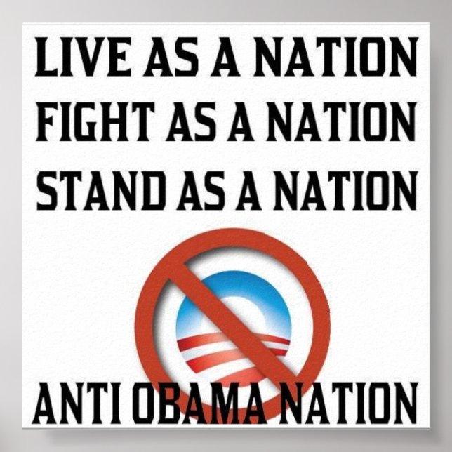 Anti-Obama-Nation-Poster Poster (Vorne)