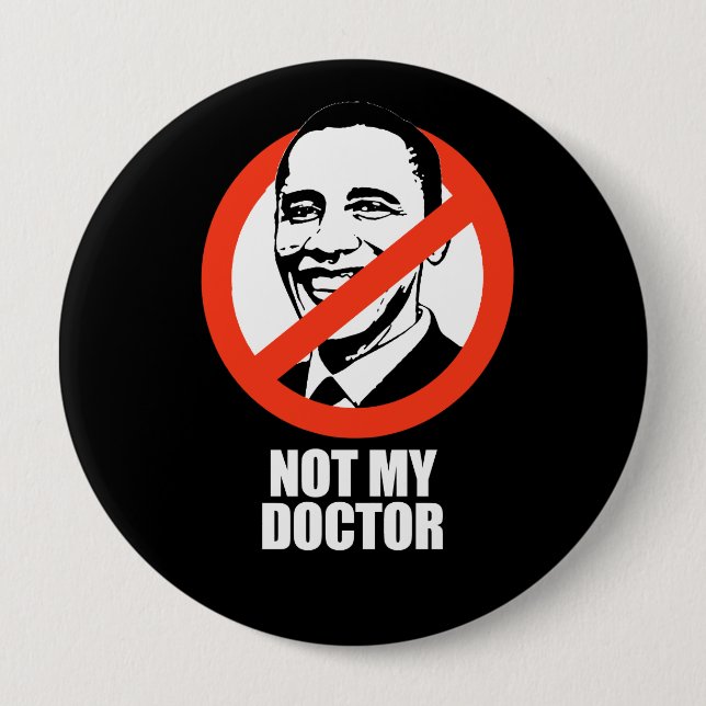Anti-Obama - nicht mein Arzt Button (Vorderseite)