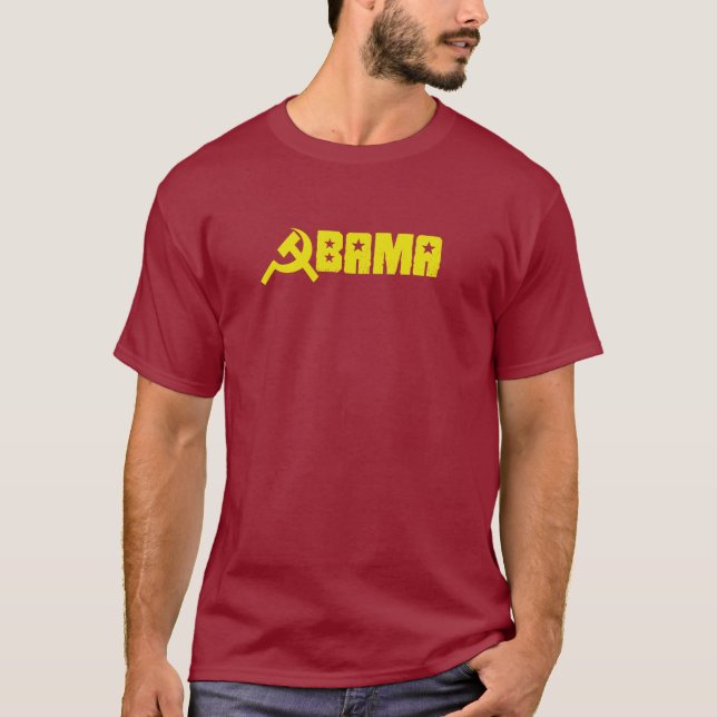 Anti-Obama - Obama ist ein Kommunist T-Shirt (Vorderseite)