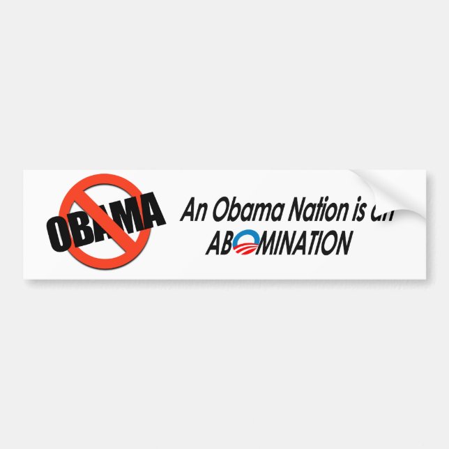 Anti-Obama - Obamanation 2 Autoaufkleber (Vorne)