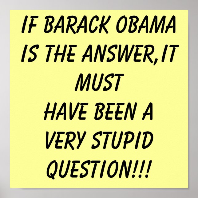 ANTI OBAMA POSTER (Devant)