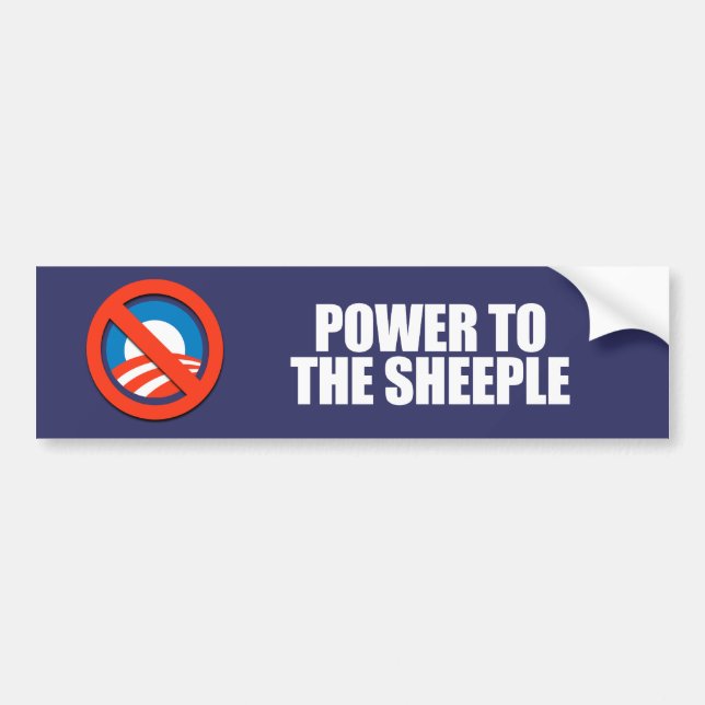 ANTI-OBAMA-, Power zum sheeple Autoaufkleber (Vorne)