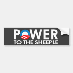 ANTI-OBAMA - POWER ZUM SHEEPLE AUTOAUFKLEBER