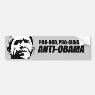 Anti-Obama - PRO-GOD PRO-GUNS ANTI-OBAMA Autoaufkleber