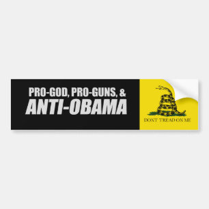 Anti-Obama - PRO-GOD PRO-GUNS ANTI-OBAMA T - Shirt Autoaufkleber