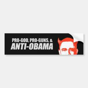 Anti-Obama - PRO-GOD PRO-GUNS ANTI-OBAMA T - Shirt Autoaufkleber