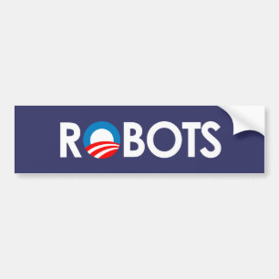 Anti-Obama - Roboter weiß Autoaufkleber