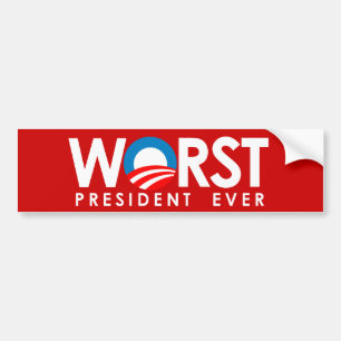 Anti-Obama - schlechtestes Weiß Präsidenten Ever Autoaufkleber