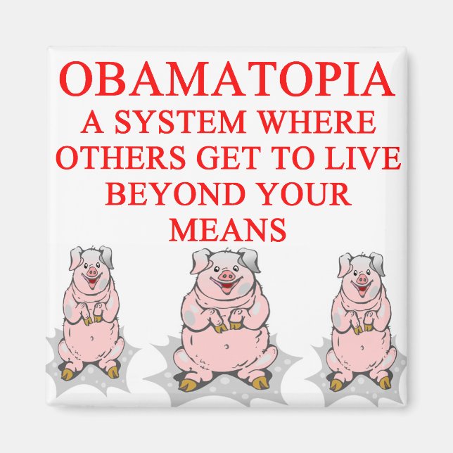 Anti-Obama-Shirt Magnet (Vorne)