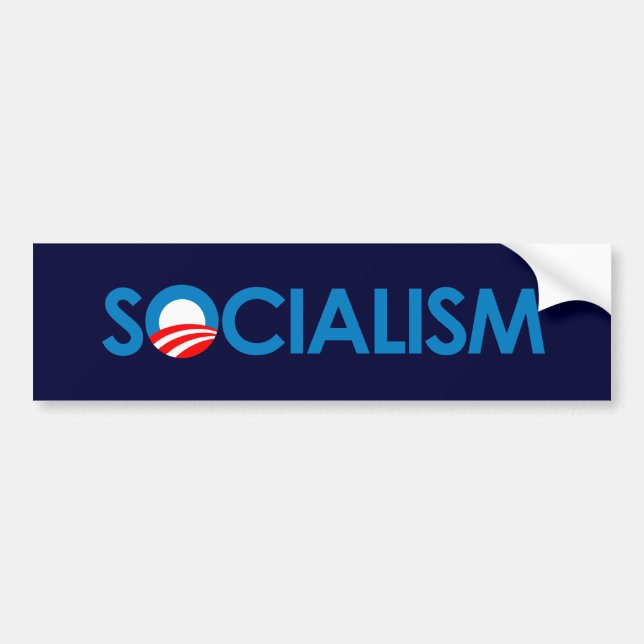 Anti-Obama - Sozialismus Autoaufkleber (Vorne)