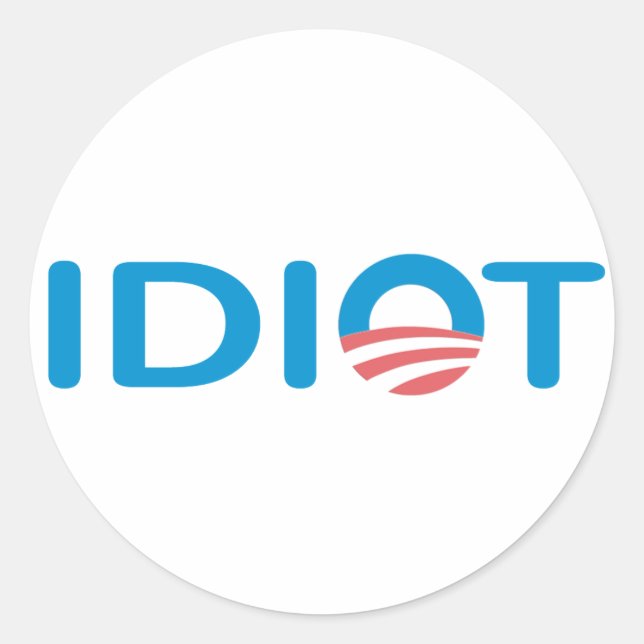 Anti-Obama-Sticker Runder Aufkleber (Vorderseite)
