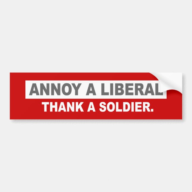 ANTI-OBAMA-, STÖREN SIE EINEN LIBERALEN. DANKEN AUTOAUFKLEBER (Vorne)