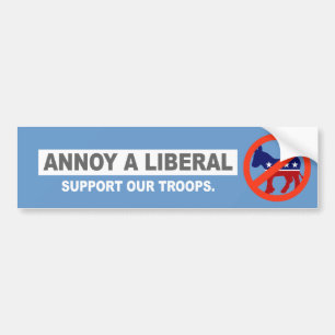 ANTI-OBAMA-, STÖREN SIE EINEN LIBERALEN. STÜTZEN AUTOAUFKLEBER
