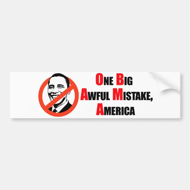Anti-Obama-T - Shirt - ein großes schreckliches Autoaufkleber (Vorne)